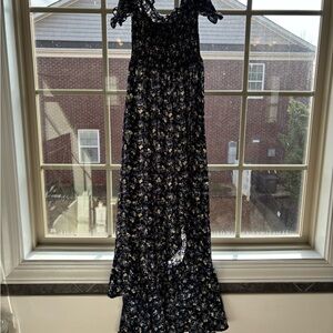 Francesca’s Blue and White Floral Maxi Dress